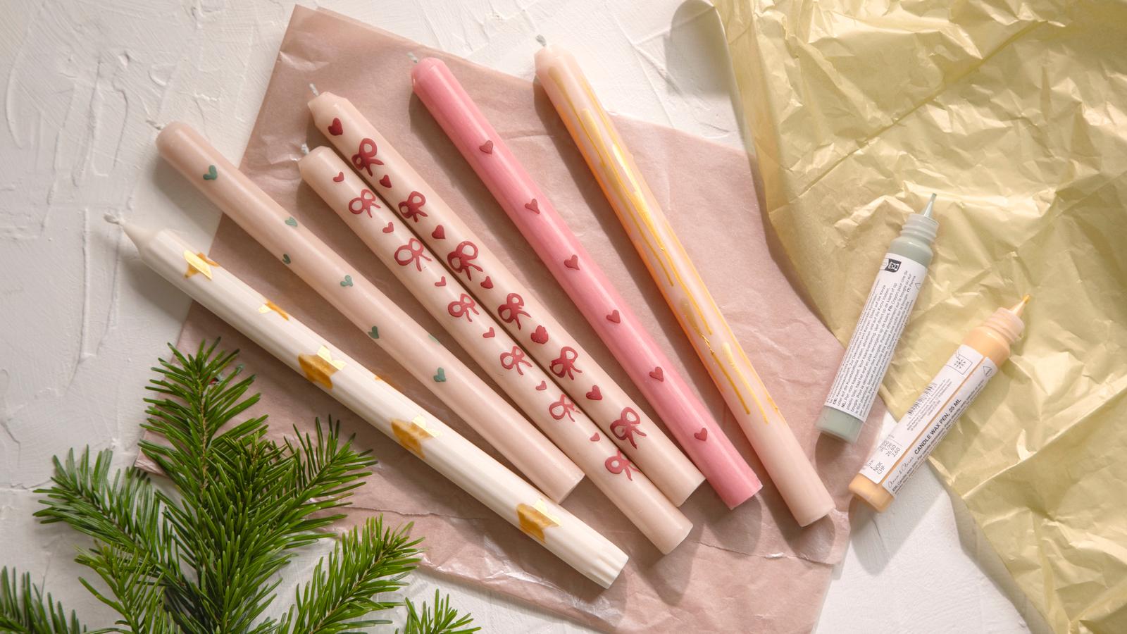 Wachsfarbe auf Kerzen | DIY-Projekt