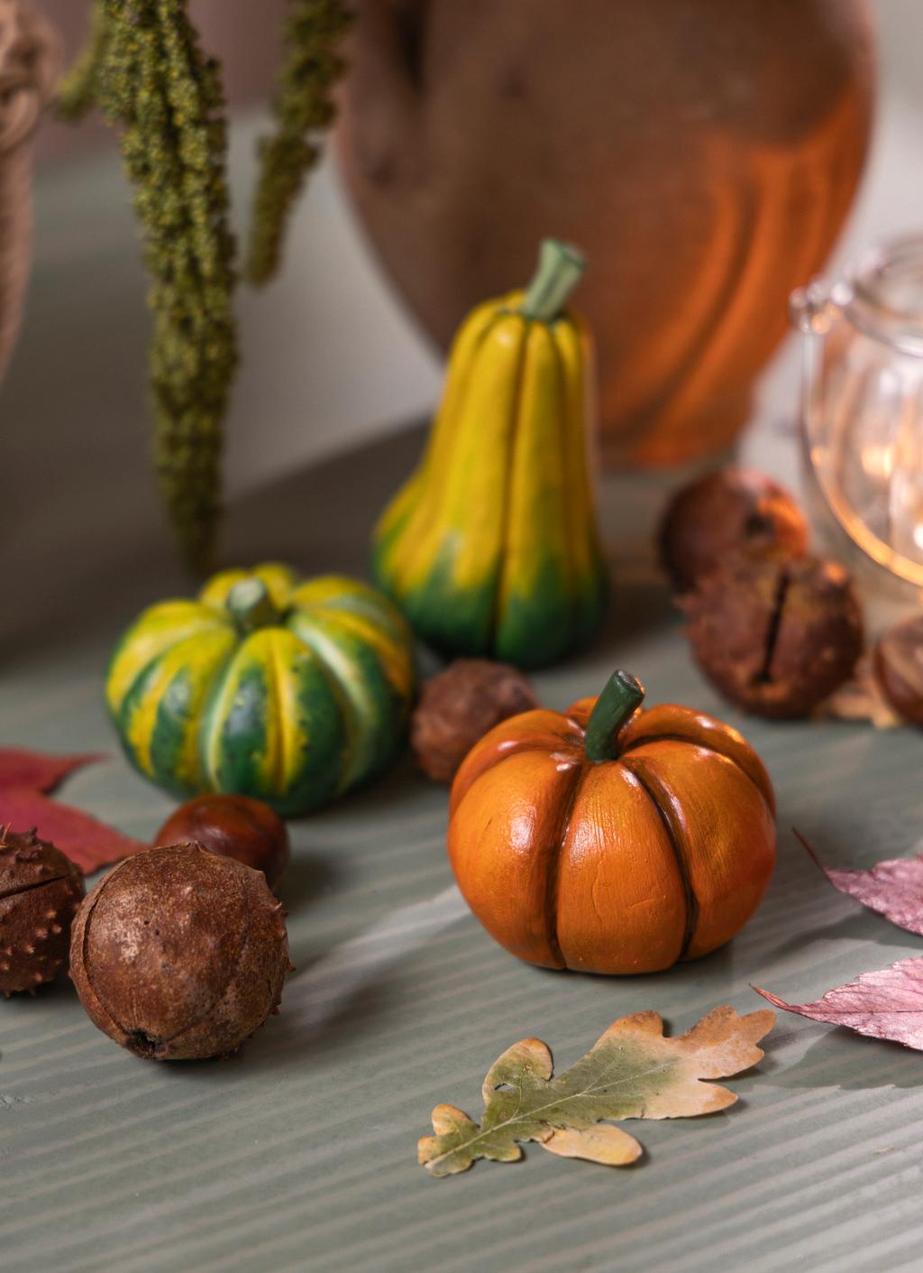Citrouilles dans chaudron - Sculpture Halloween déco et colorée