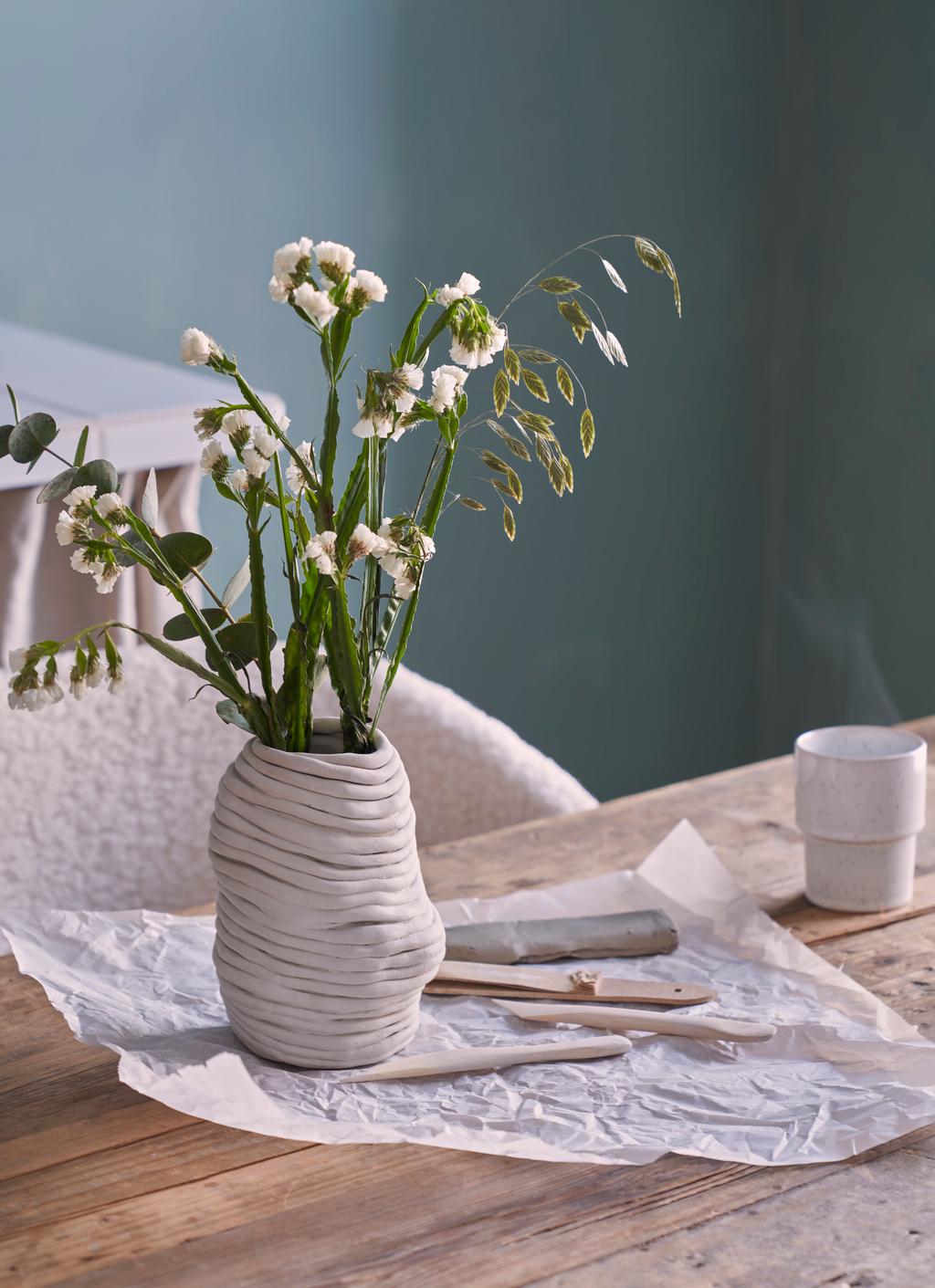 Vase aus lufttrocknendem Ton | DIY-Projekt