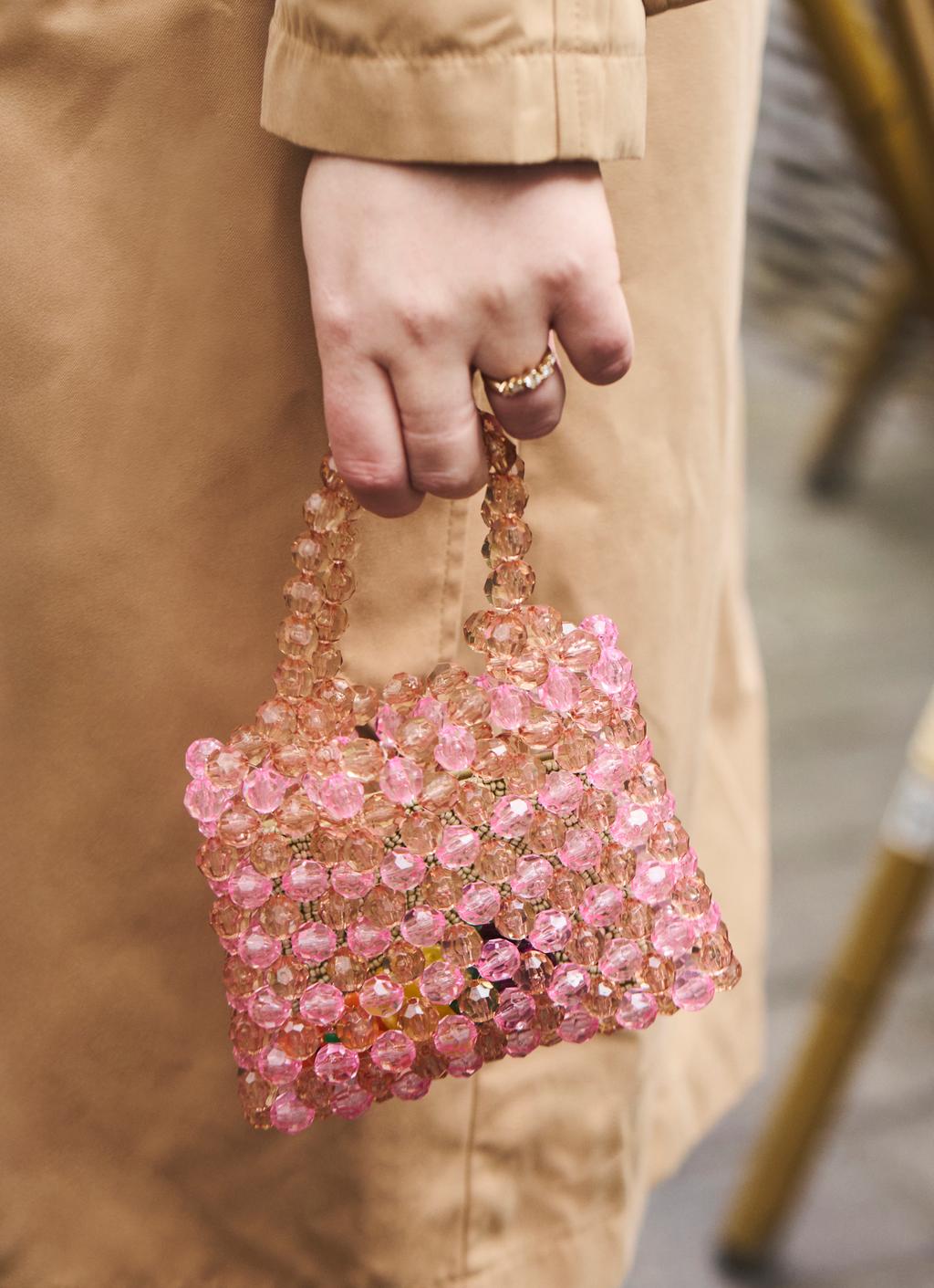 Petit Sac à Main Perles Vintage – Pochette Soirée Années Folles, Fait Main