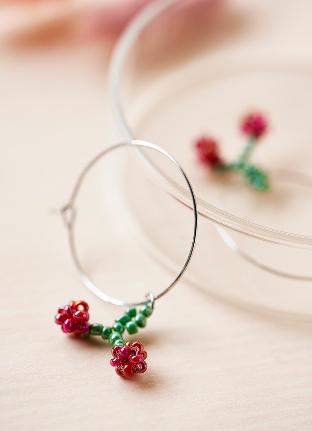 30pcs Breloques Cerises Rouges En Verre - Charms Pour Bijoux Et Créations