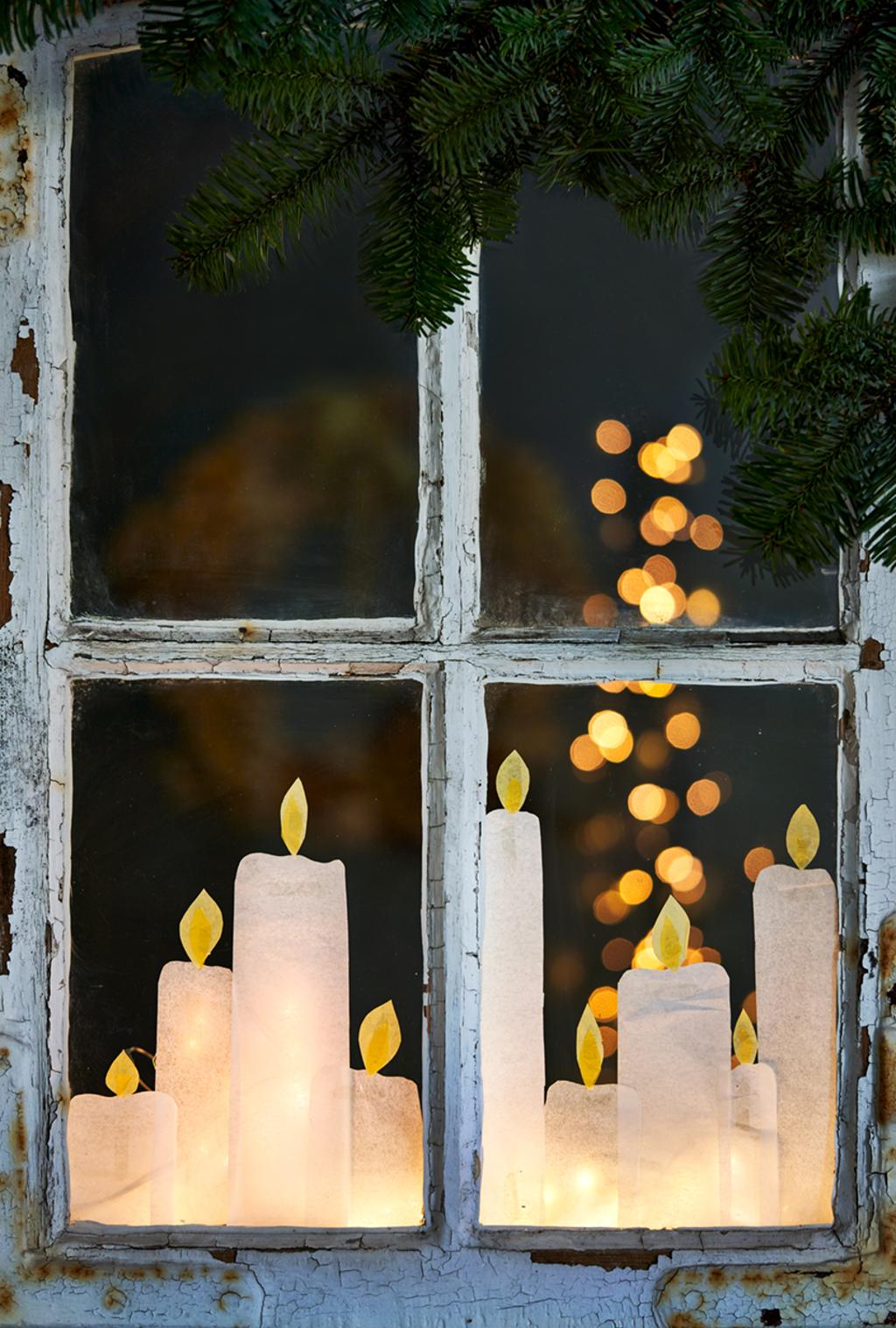 4 Ideen für weihnachtliche Fensterdeko aus Papier
