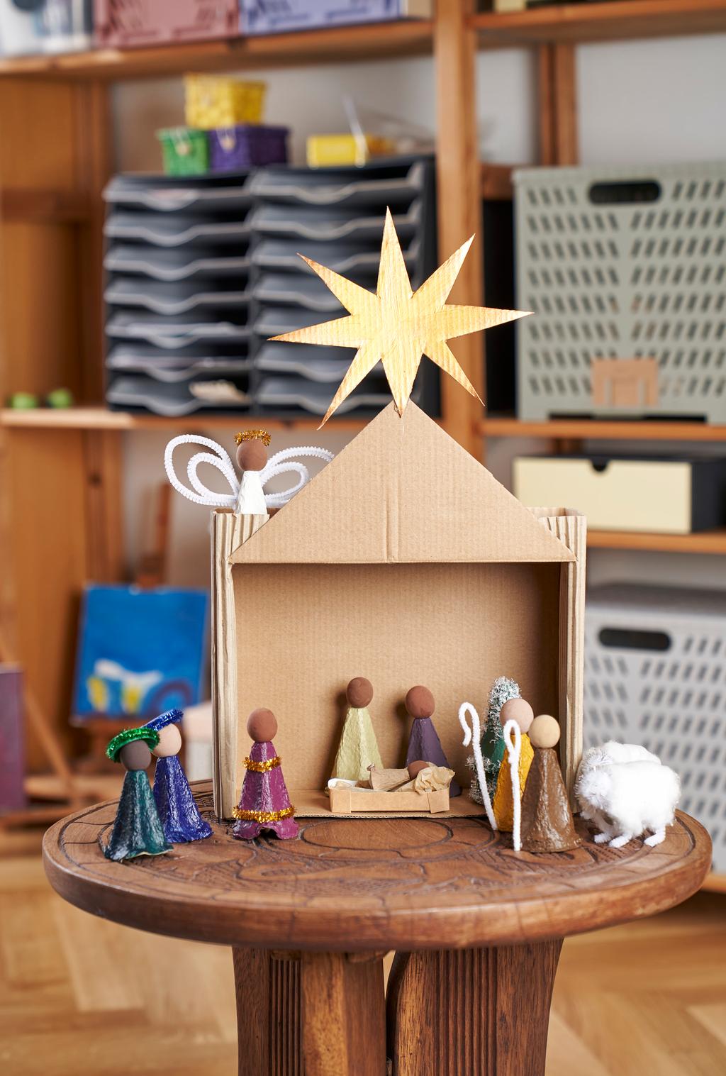 Crèche De Noël En Acrylique - Décoration Sapin Ou Rétroviseur, 8 Cm - 10